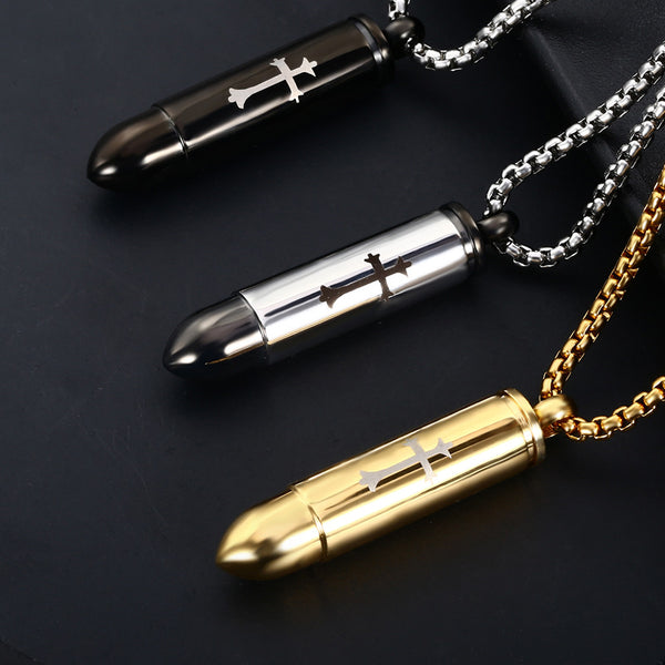 Cross border source angel commemorative urn necklace stainless steel jewelry that can be opened pet urn necklace pendant