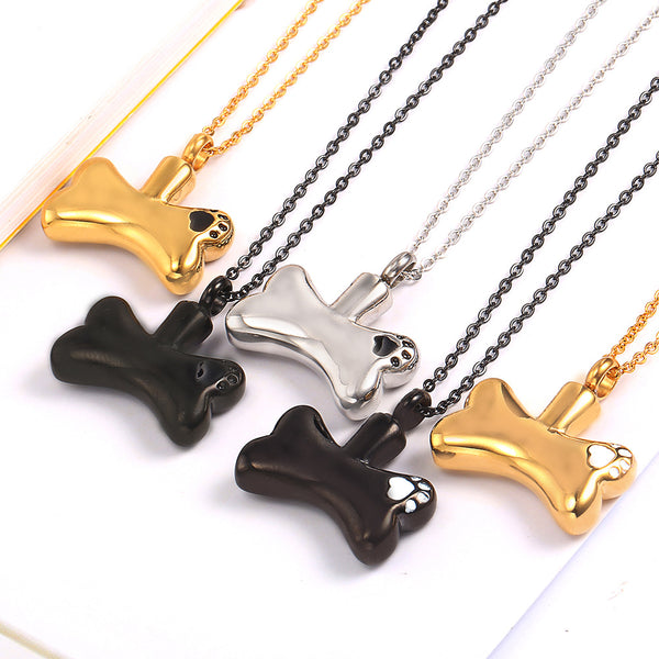 Cross border source angel commemorative urn necklace stainless steel jewelry that can be opened pet urn necklace pendant