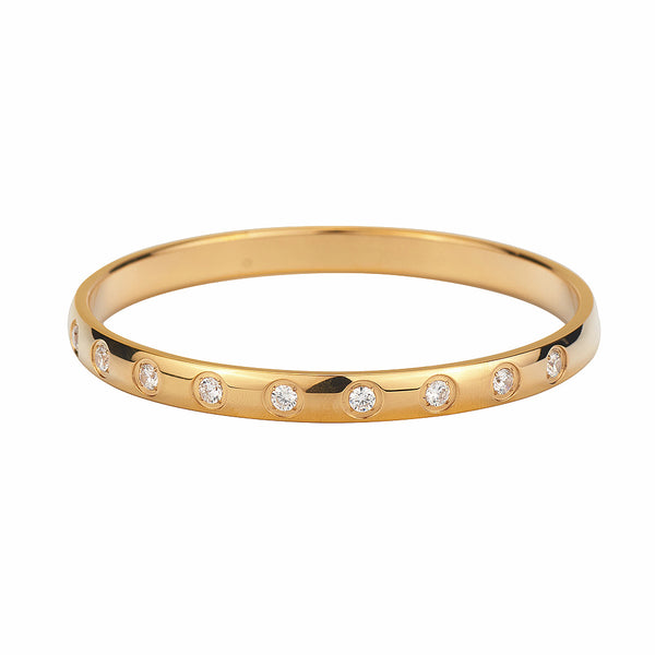 European and American metallic style personalized women's titanium steel diamond inlaid bracelet fashionable and versatile, simple and full diamond bracelet jewelry